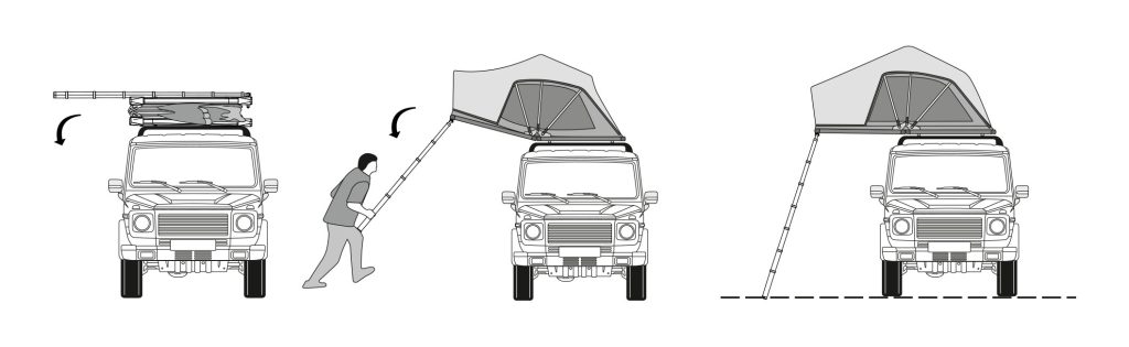 OEX Vertex Lite Roof Tent diagram
